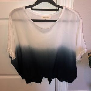 Soft Blue and White Ombré Top
